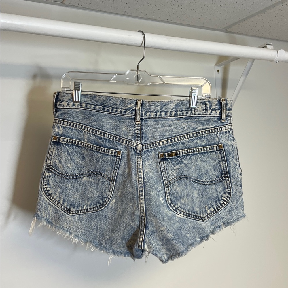 Lee Vintage Acid Wash Distressed Jean Shorts- 10‎ - Picture 2 of 5